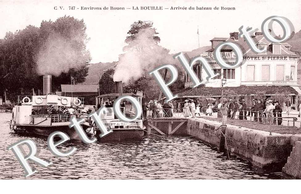 Arrivee du bateau de Rouen