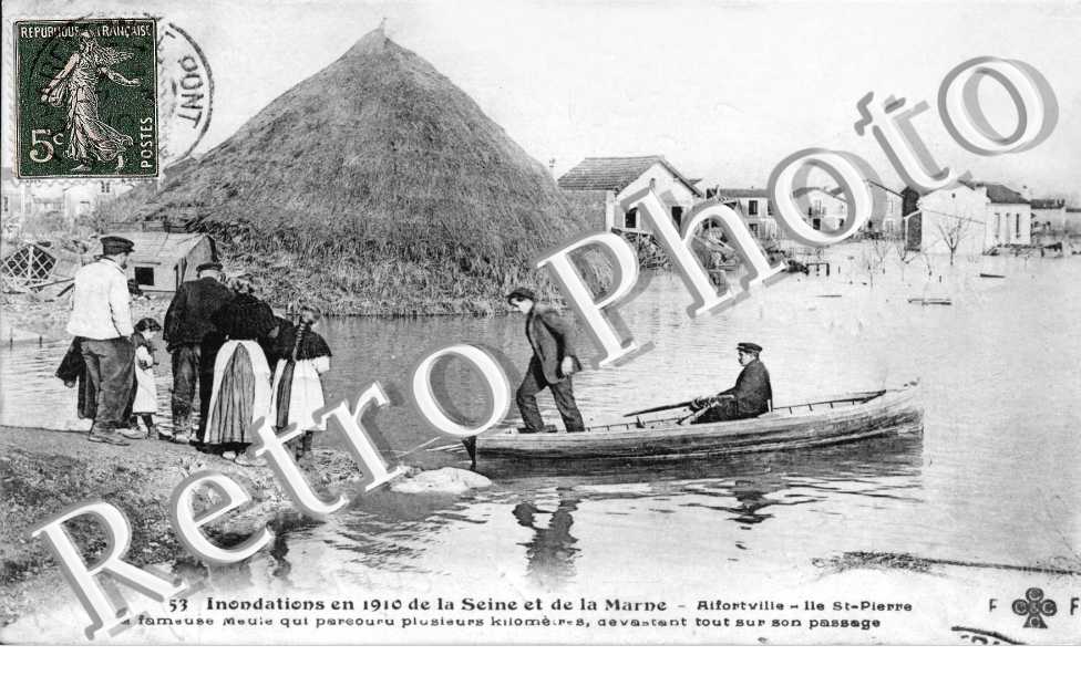 Inondation de la Seine et de la Marne 1910 - Ile Saint Pierre