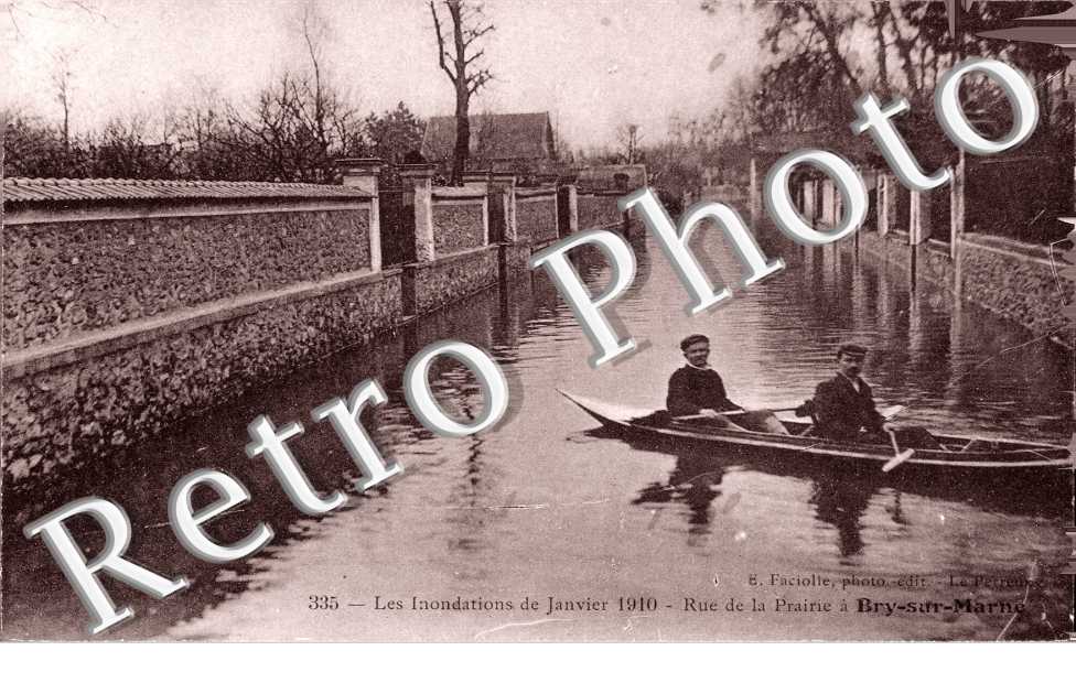 Inondation janvier 1910 Rue de la prairie