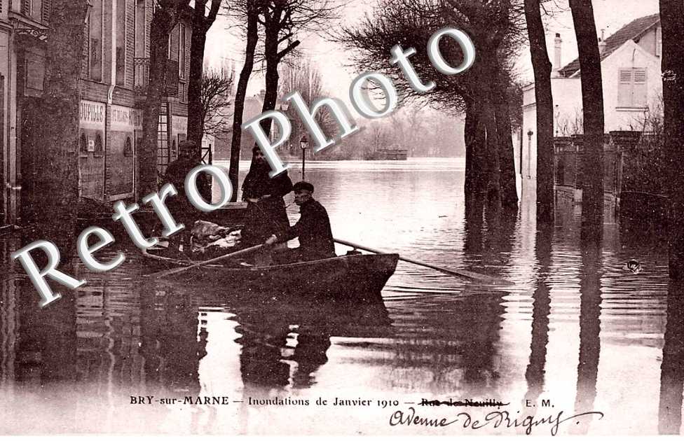 Inondation janvier 1910 Avenue de Rigny