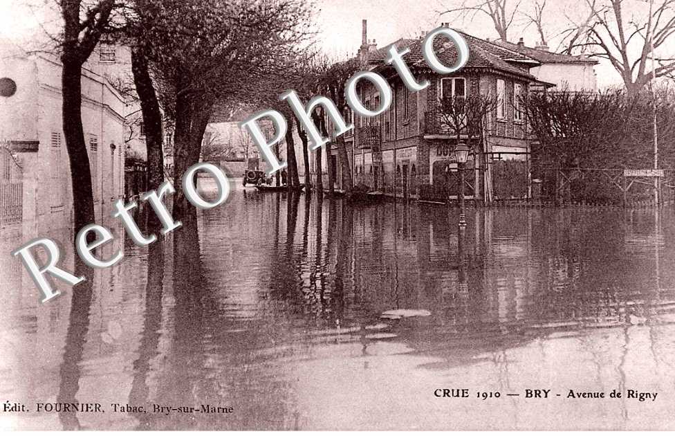 Inondation janvier 1910 Avenue de Rigny