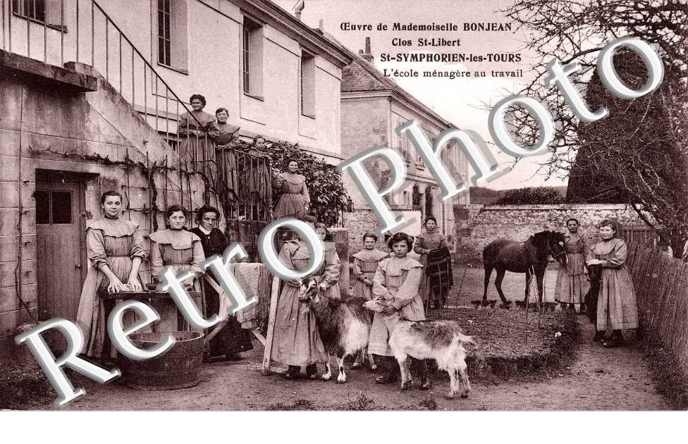 Oeuvre de Mademoiselle Bonjean - Clos St Libert - St Symphorien les Tours - l'école ménagère au travail