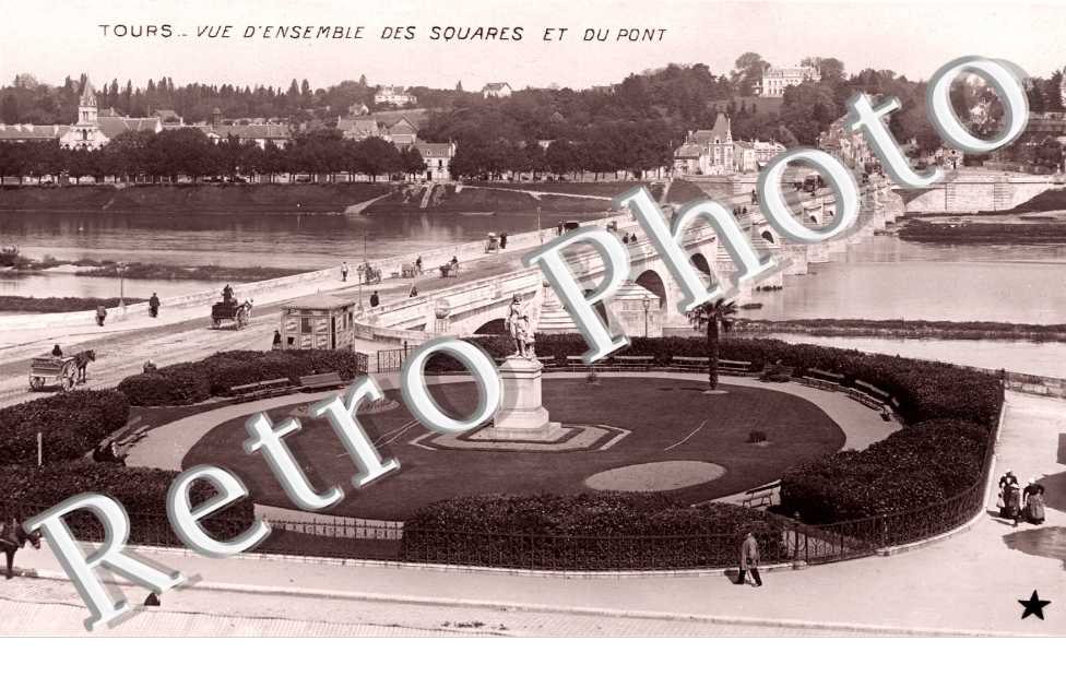 vue d'ensemble des squares et du pont