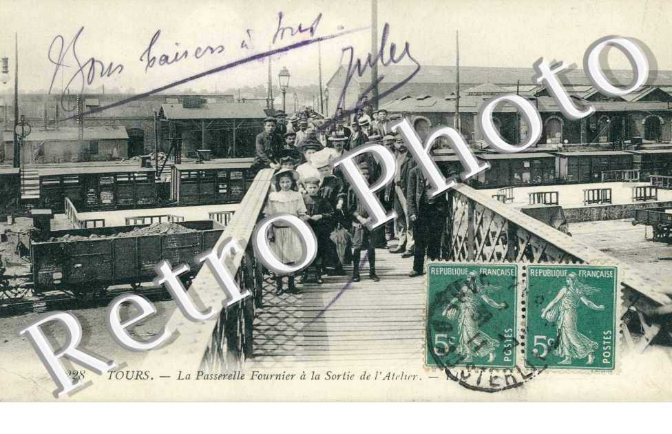 la passerelle Fournier a la sortie de l'Atelier