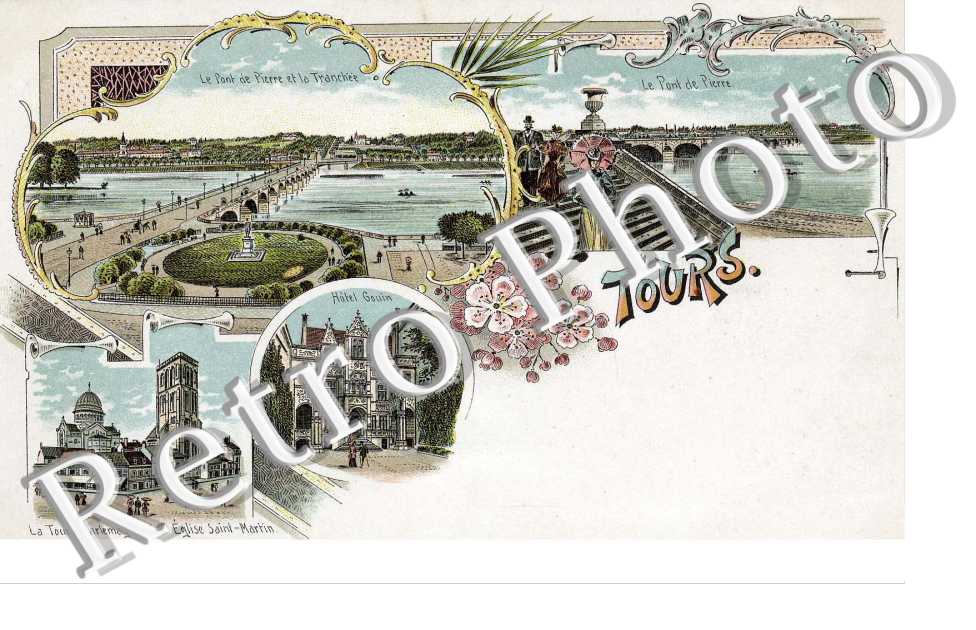 souvenir (le pont de Pierre, le pont et la Tranchee, tour Charlemagne et eglise St Martin)