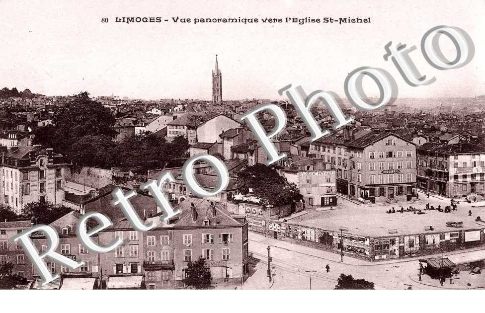 vue panoramique vers l'eglise Saint-Michel