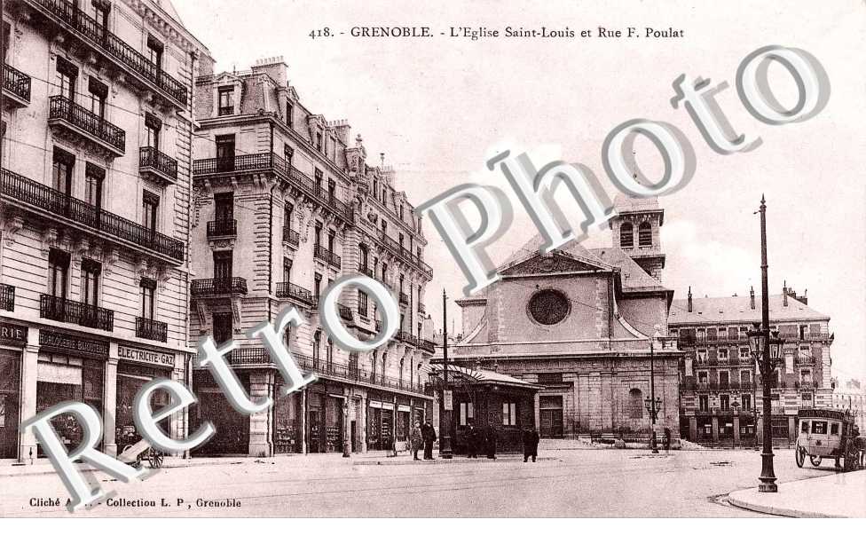 Rue Felix Poulat et eglise saint Louis