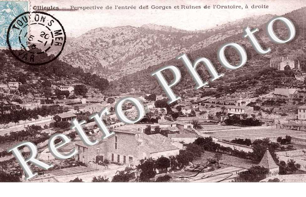 Pespective de l'entree des Gorges et Ruines de l'Oratoire