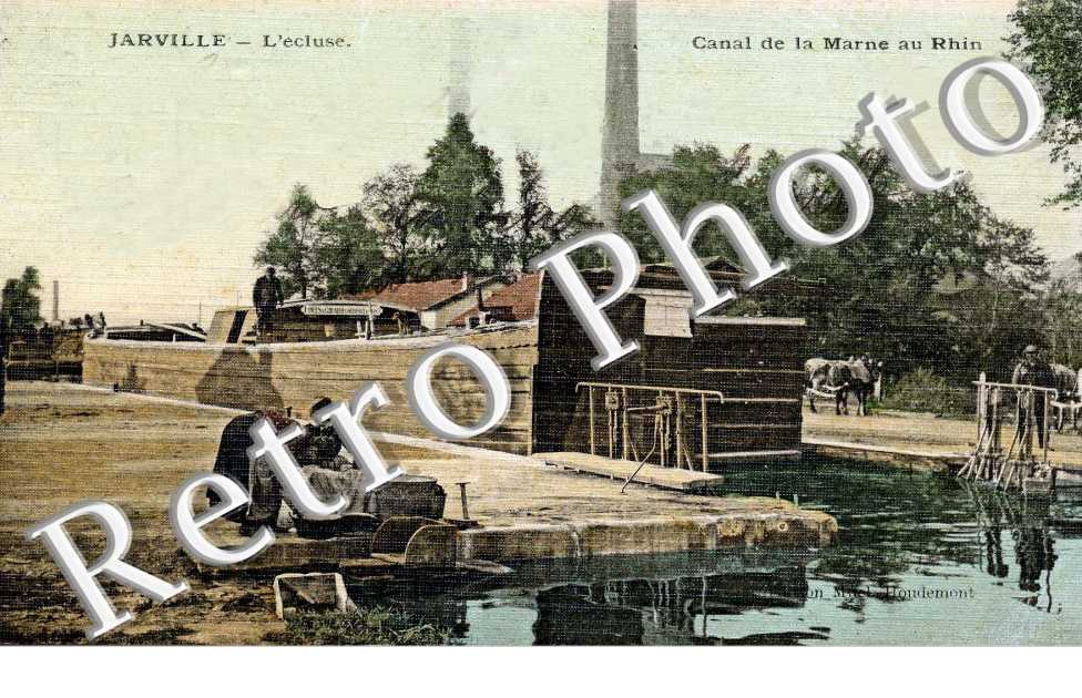 l'ecluse - canal de la Marne au Rhin - carte toilee couleur