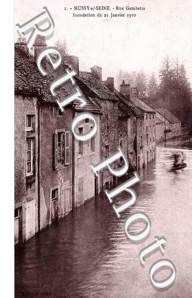 Rue Gambetta, Inondation du 21 Janvier 1910