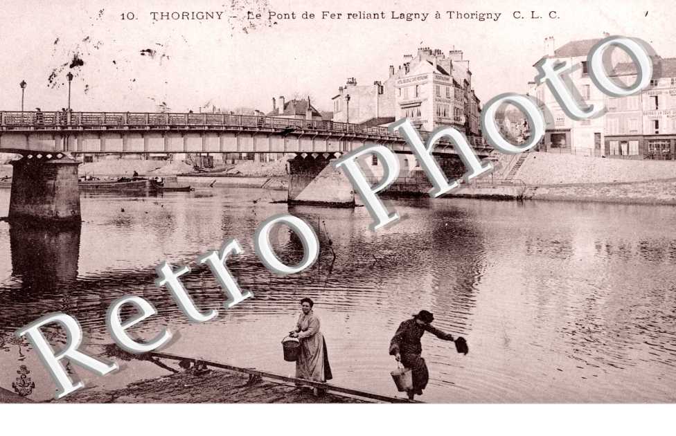 Le pont de fer reliant Lagny a Thorigny