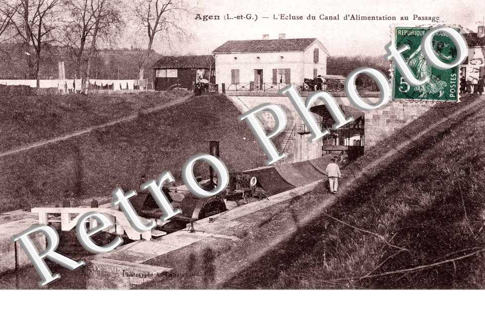 Ecluse du Canal d'Alimentation au Passage