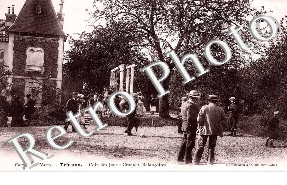 Trianon - coin des jeux: croquet, balancoires