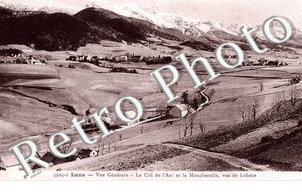 Vue générale Le col de l'Arc et la Moucherolle, vus de Lolette