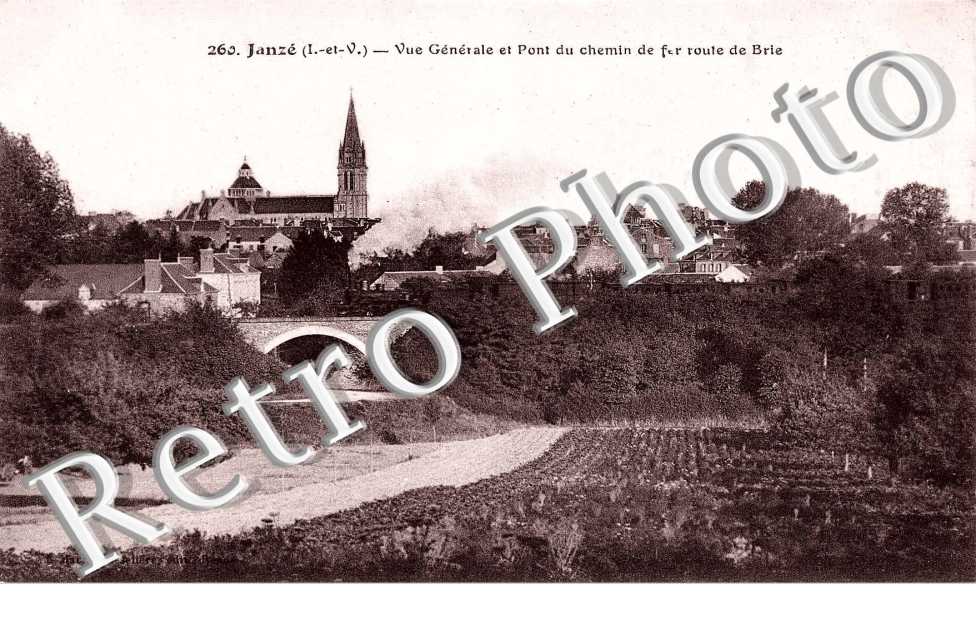 Vue generale et Pont du Chemin de Fer Route de Brie