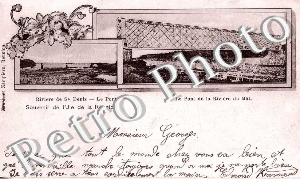 Riviere de St Denis - le pont - Le pont de la riviere du Mat - souvenir de l'Ile de la Reunion