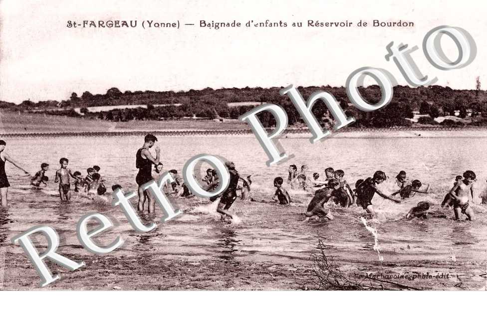 baignade d'enfants au reservoir de Bourdon