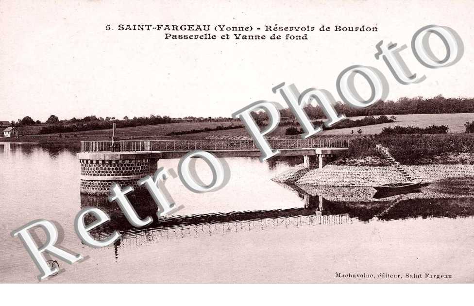 reservoir de Bourdon, passerelle et vanne de fond
