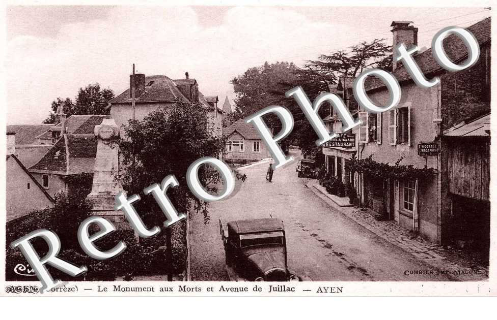 le monument aux morts et avenue de Juillac