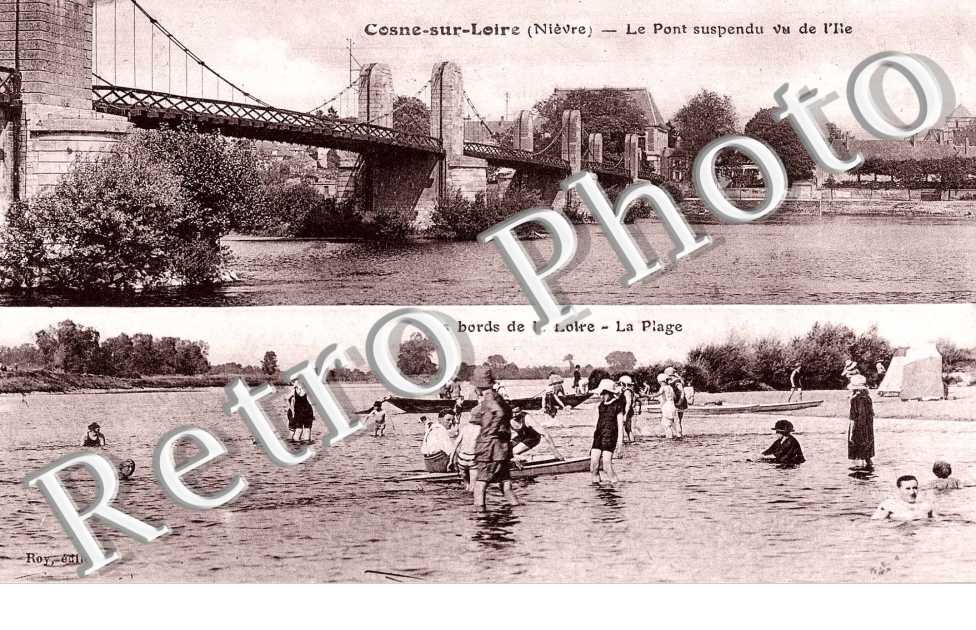 le pont suspendu vu de l'ile