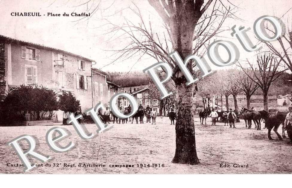 place du Chaffal- cartonnement du 32e Rgt d´Artillerie campagne 14-16