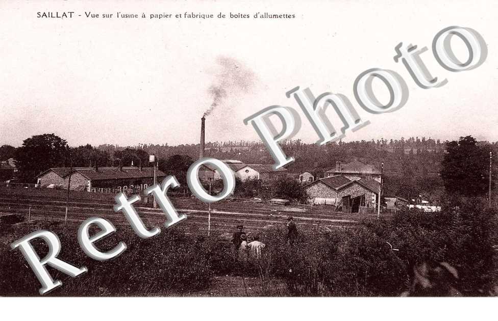 VUE SUR L'USINE à papier et fabrique de boites d'allumettes