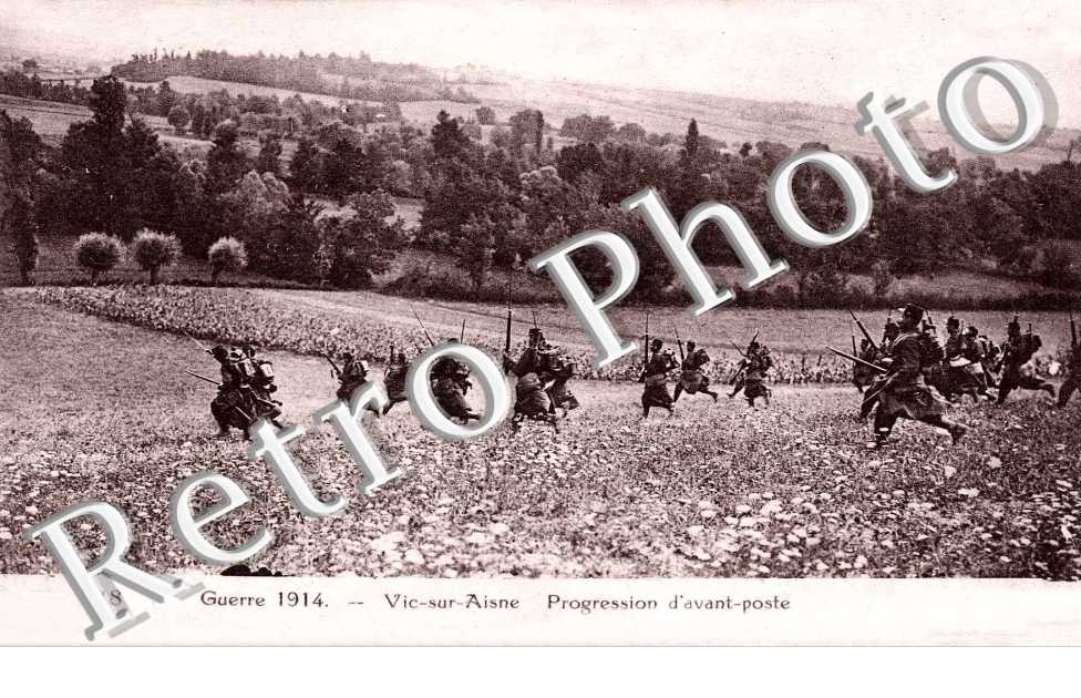 Guerre 1914 Progression d'avant poste