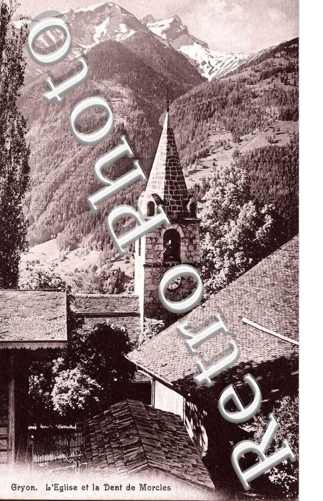 L'eglise  et la dent de Morcles