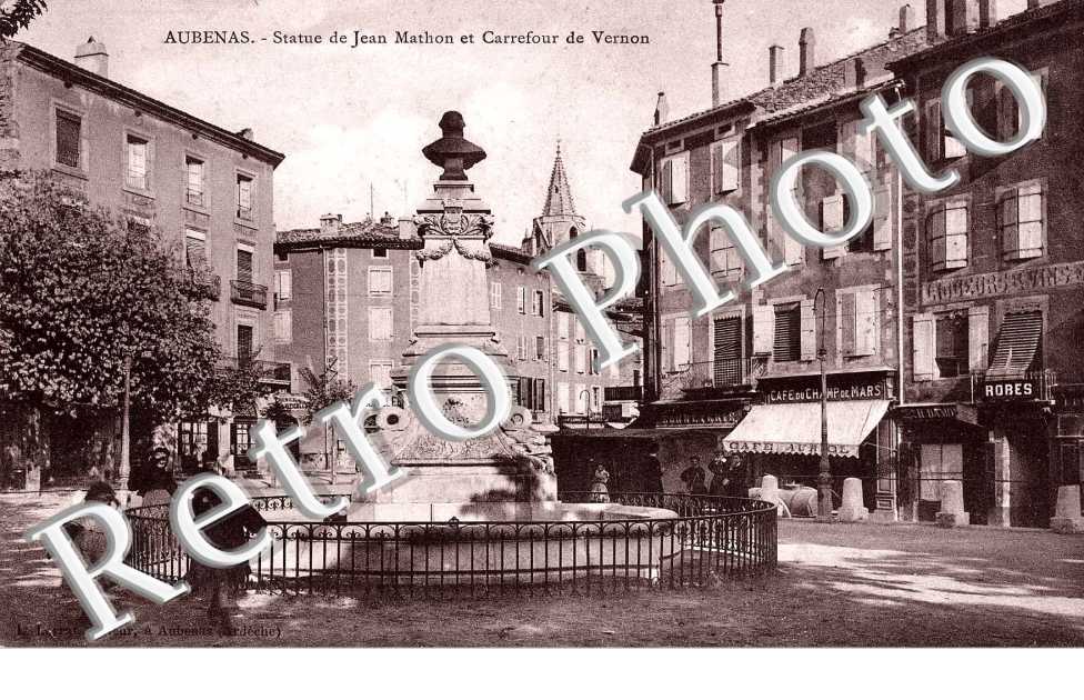 Statue de Jean Mathon et Carrefour de Vernon