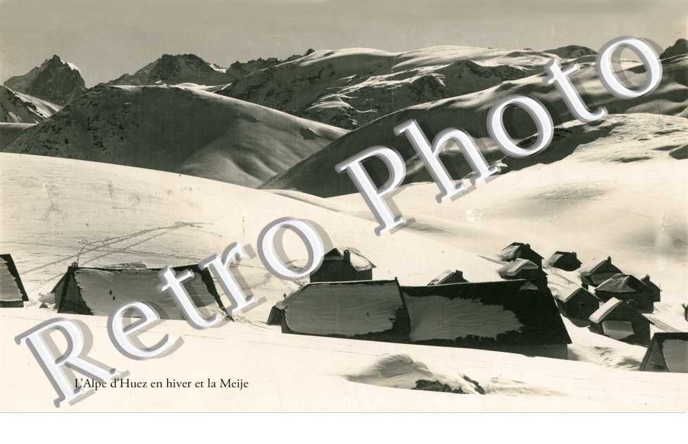 L'alpe d'Huez en hiver et la Meije.