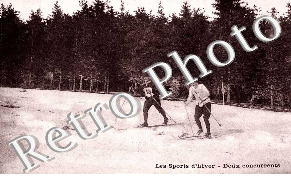 sports d'hiver - deux concurrents