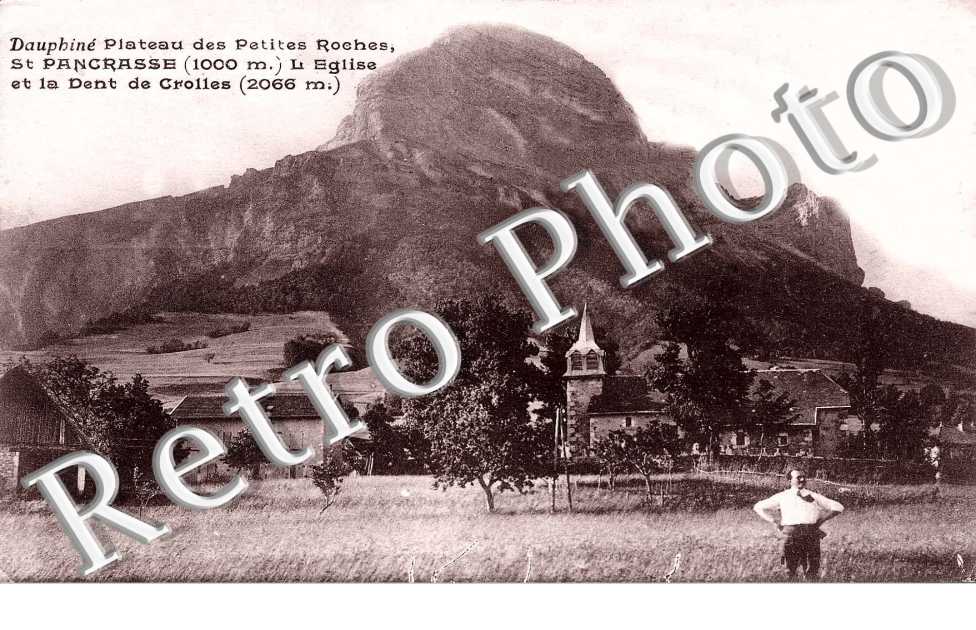 plateau des petites roches, l'eglise et la dent de Crolles
