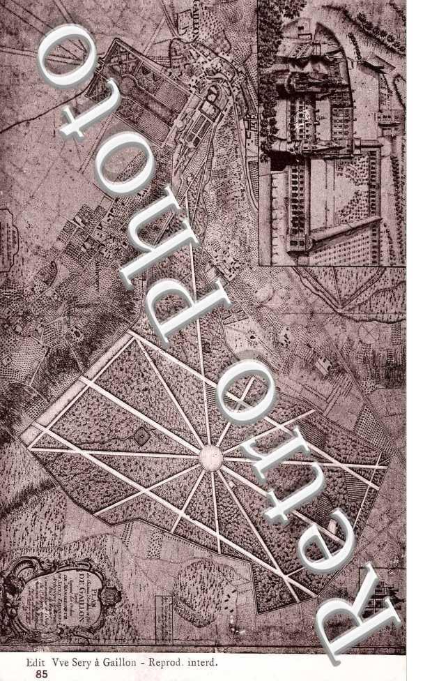 Plan du Chateau, Jardin et Parc