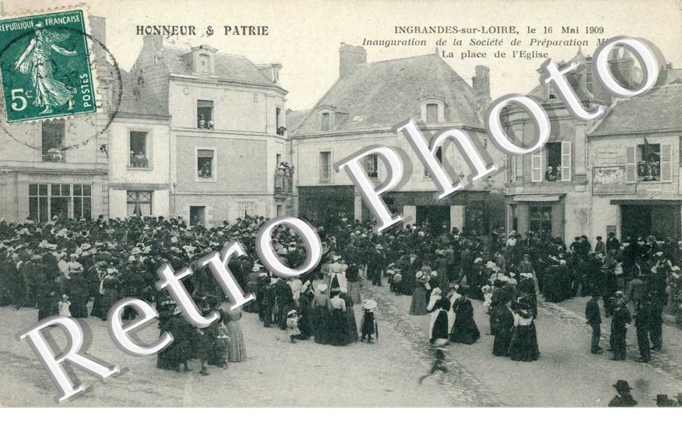 16 Mai 1909, Inauguration de la Societe de Preparation Militaire, Place de l'Eglise