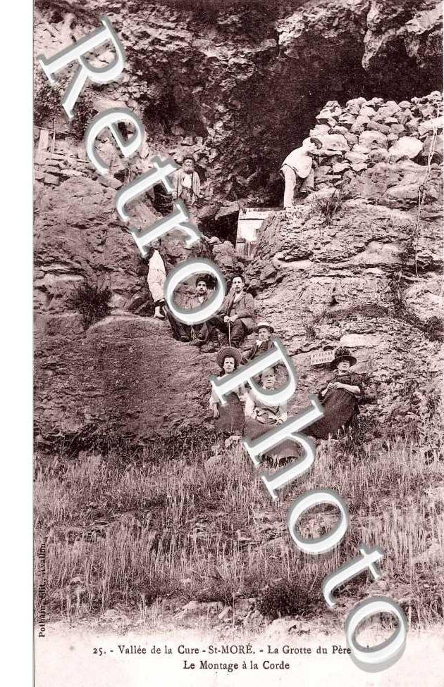 la grotte du pere Leleu, le montage a la corde