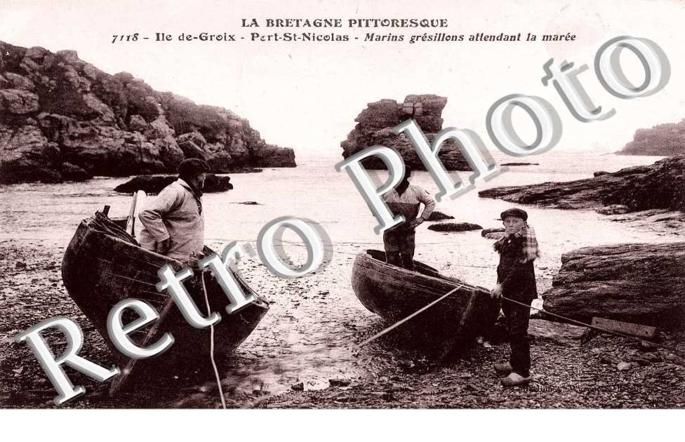 Port Saint Nicolas  marins gresillons attendant la maree