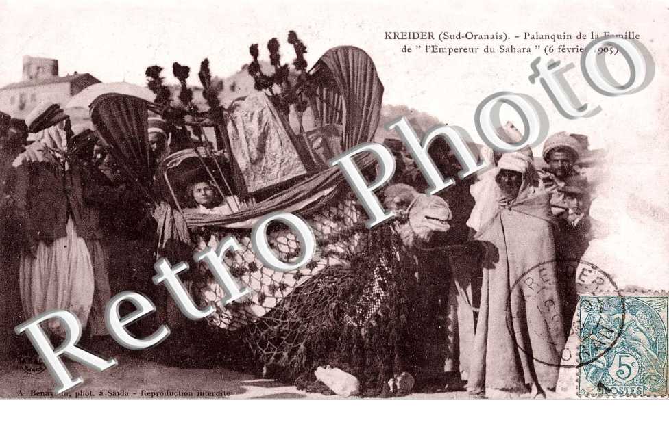 Palanquin de la famille de "l'empereur du sahara"  6 fevrier 1905