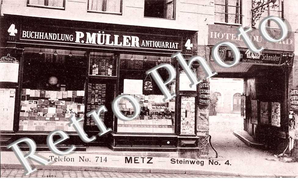 BUCHHANDLUNG  P. MULLER Steinweg N° 4 Hôtel du Nord