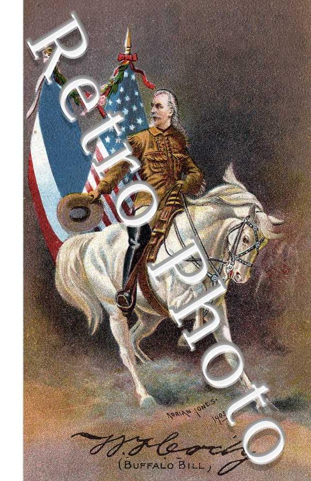 Publie pour Buffalo Bill's wild West -  INDIENS CARTE COULEUR