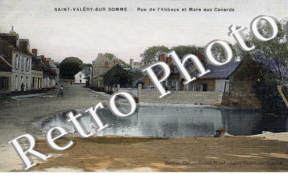 Rue de l'abbaye et mare aux canards (toilee couleur)