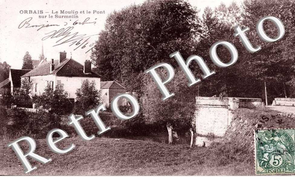 le moulin et le pont sur le Surmelin