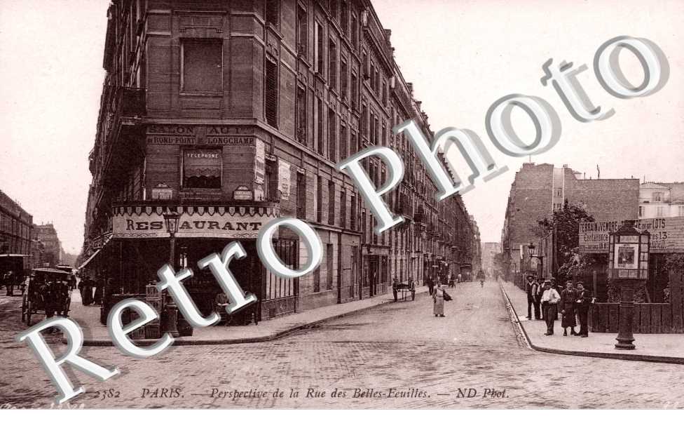 Perspective de la rue des Belle Feuilles
