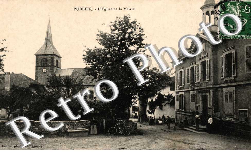 Amphion-les-Bains -  L'eglise et la mairie
