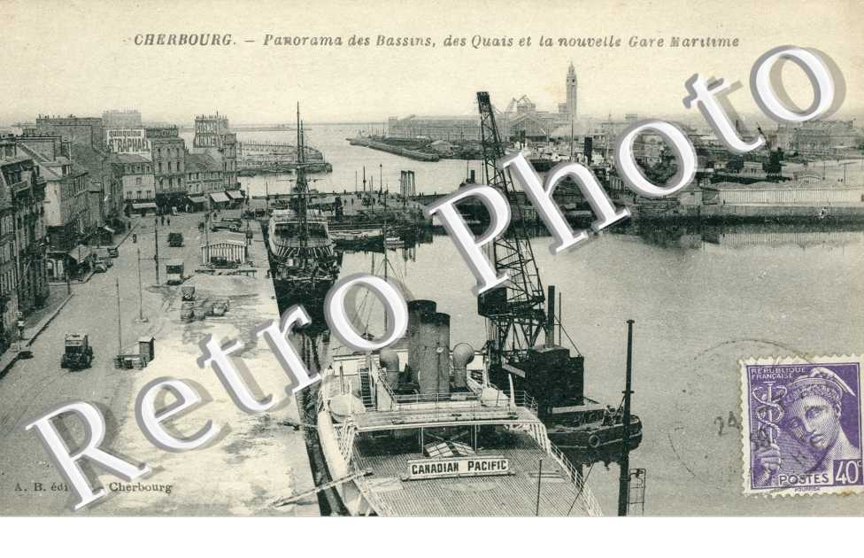Panorame des Bassins, des quais et nouvelle gare maritime