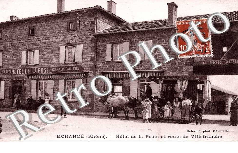 Hotel de la poste et route de Villefranche