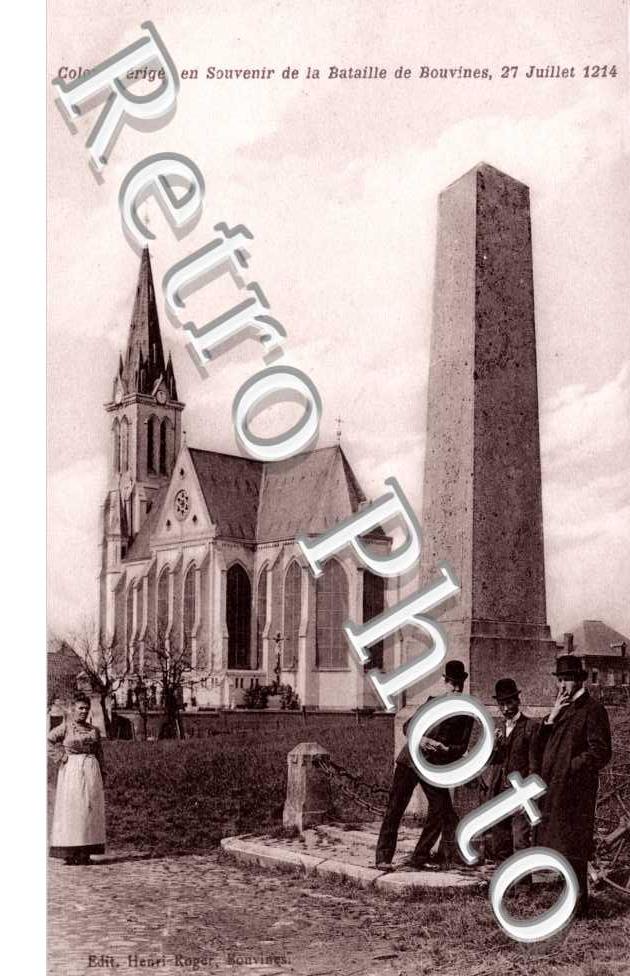 Colonne erigee en souvenir de la bataille de Bouvines, 27 juillet 1214