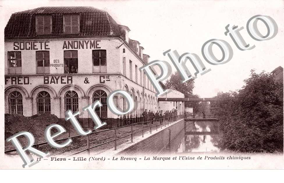 Flers - Lille - Breucq - marque et l'usine de produits chimiques
