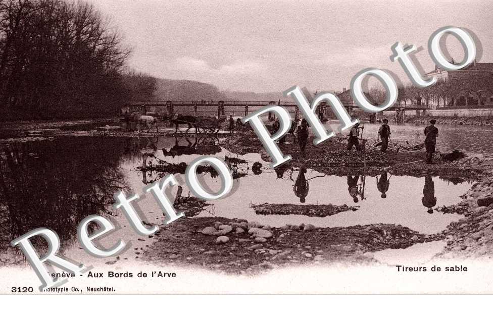 aux bords de l'Arve. Tireurs de sable