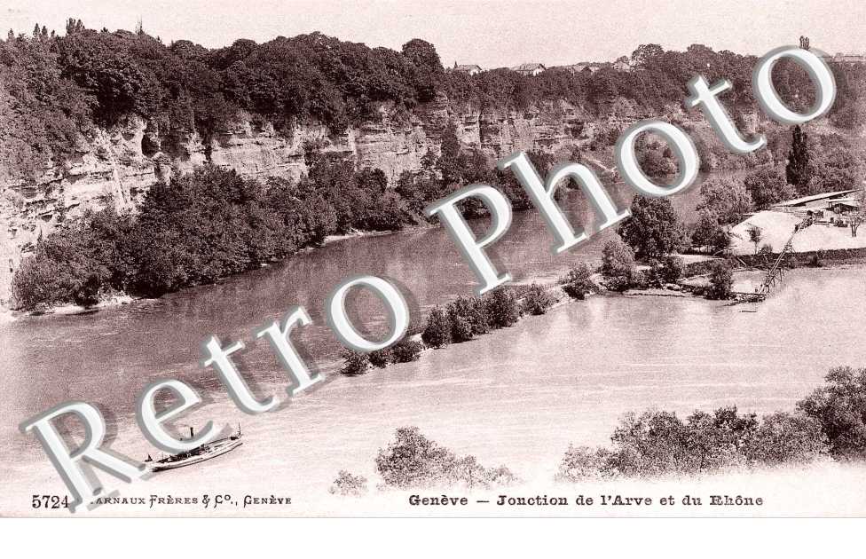jonction de l'Arve et du Rhone