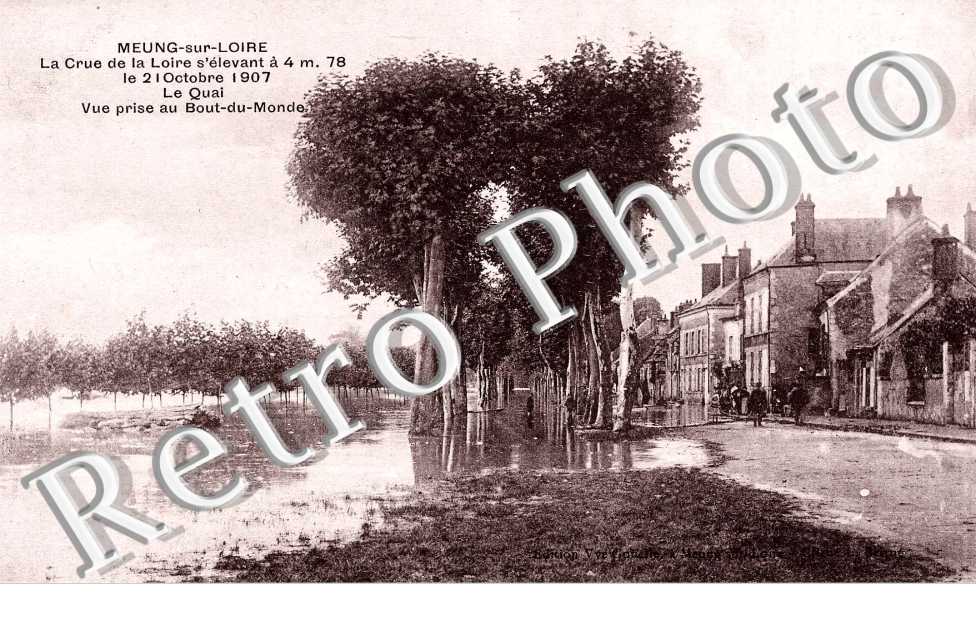 la crue de la Loire le 21 octobre 1907, le quai